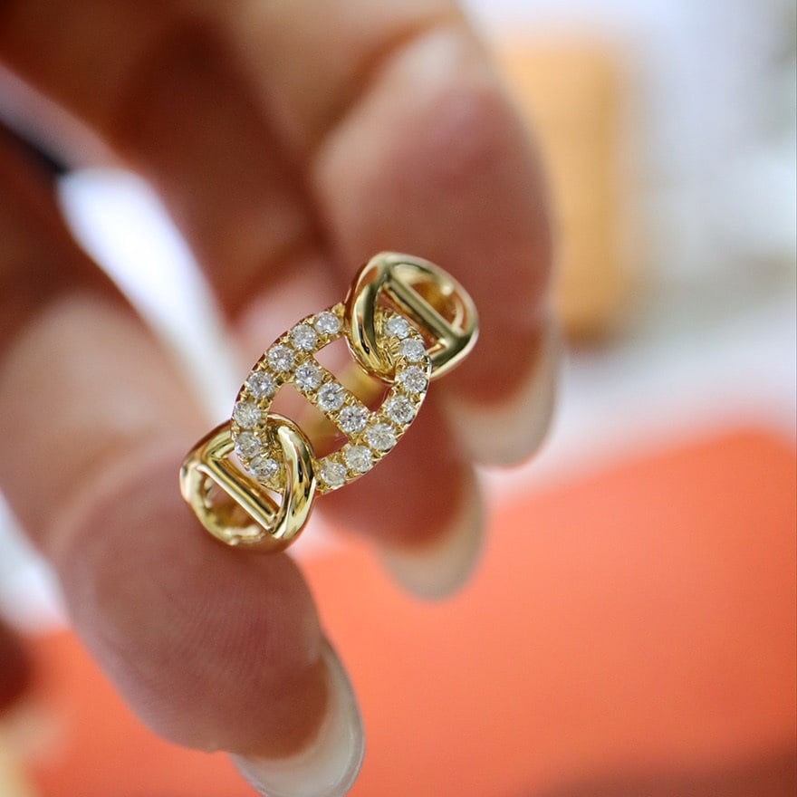 14k Gold 0.25 Ct Natural H Diamond Ring - 7