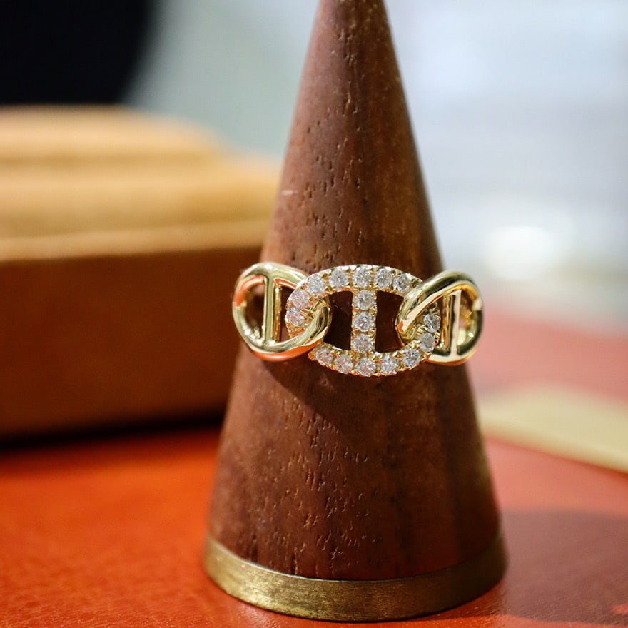 14k Gold 0.25 Ct Natural H Diamond Ring - 8