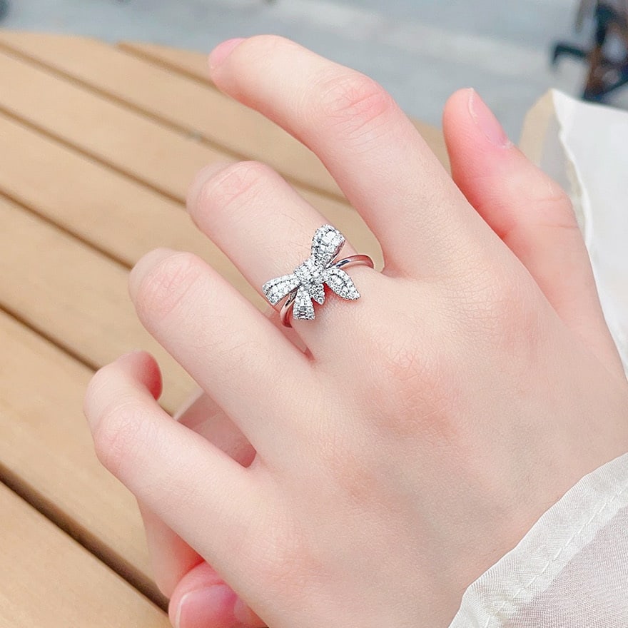14k Gold 0.39 Ct Natural H Diamond Ring - 3