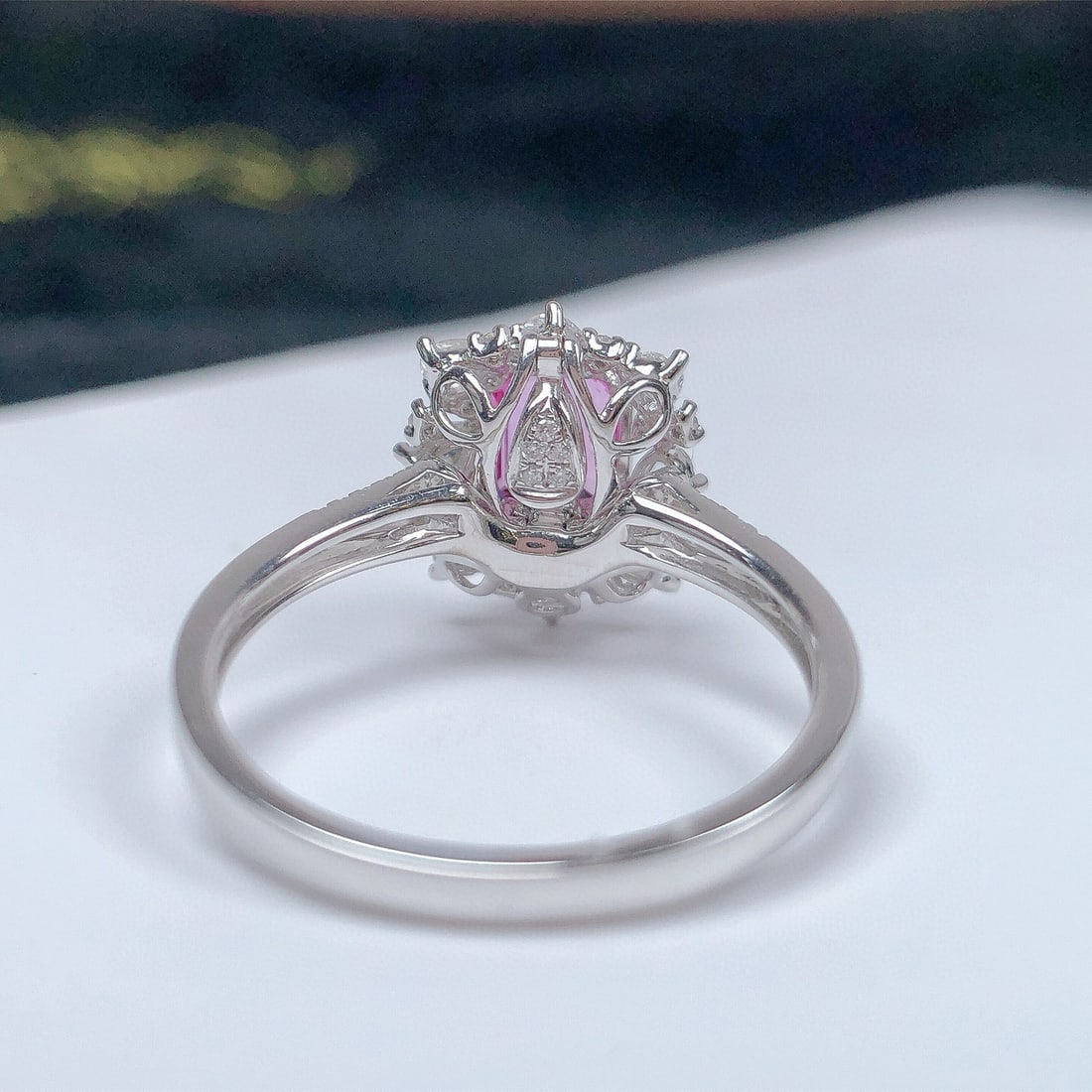 14k Gold 1.59 Ctw Natural Padparadscha Sapphire & Diamond Ring/pendant( Without Chain ) - 2