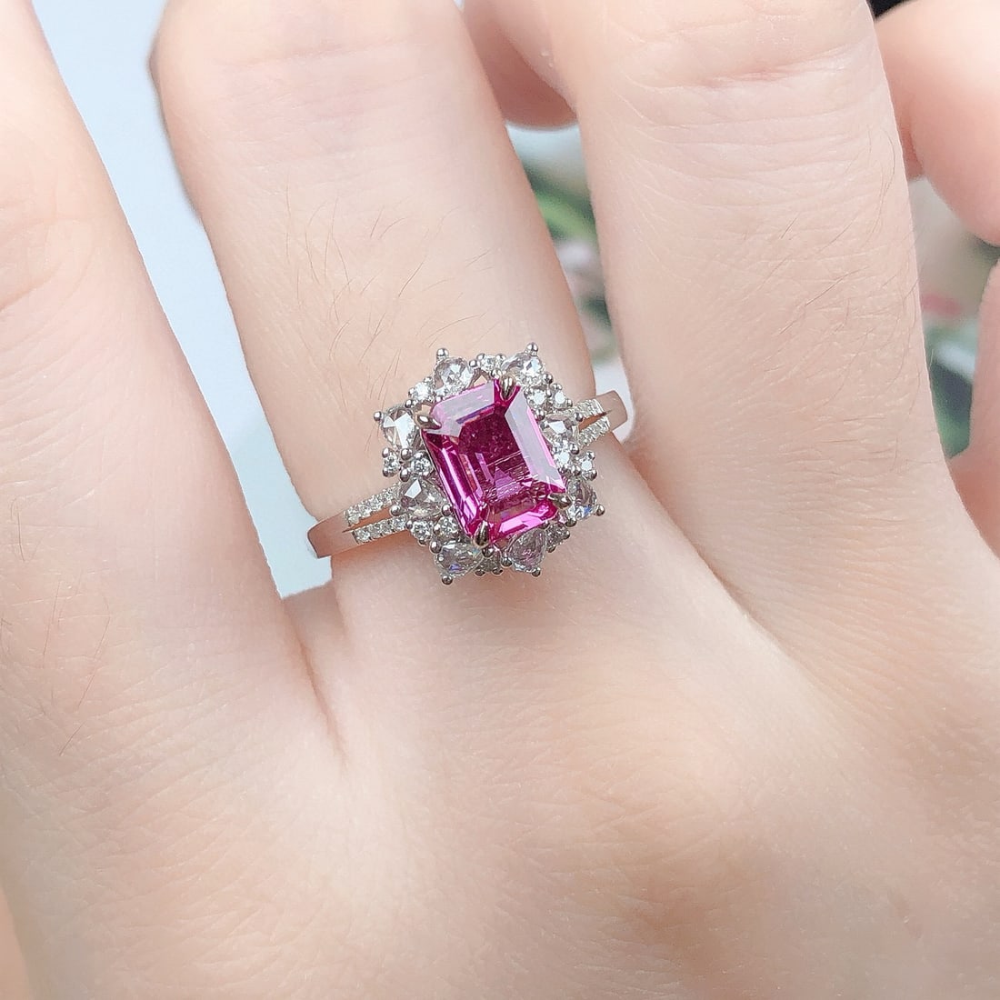 14k Gold 1.59 Ctw Natural Padparadscha Sapphire & Diamond Ring/pendant( Without Chain ) - 5
