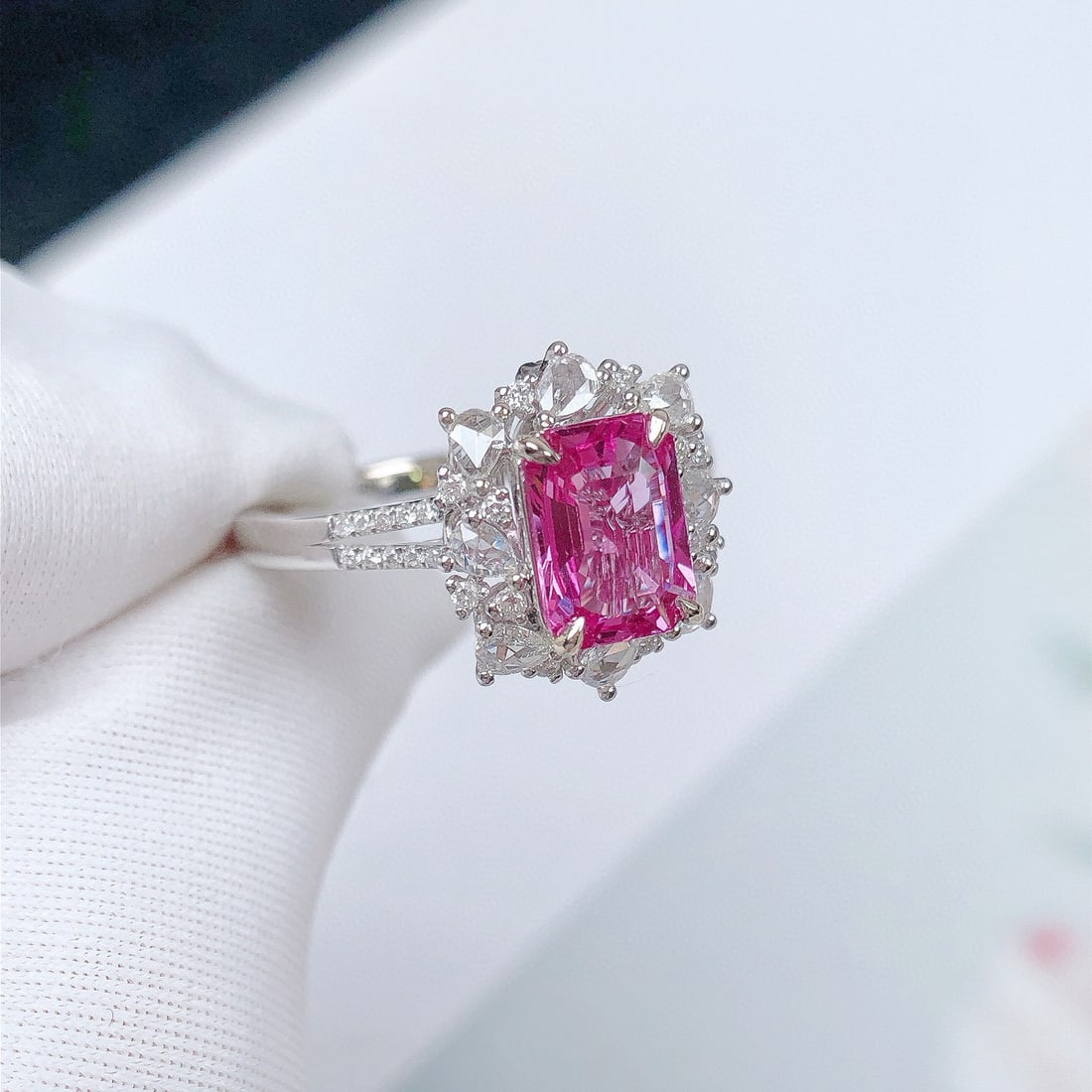 14k Gold 1.59 Ctw Natural Padparadscha Sapphire & Diamond Ring/pendant( Without Chain ) - 6