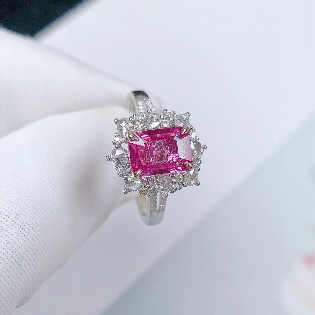 14k Gold 1.59 Ctw Natural Padparadscha Sapphire & Diamond Ring/pendant( Without Chain ) - 8