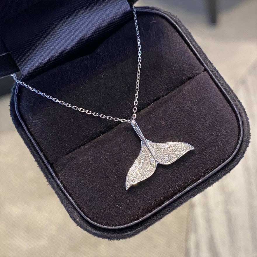 14k Gold 0.26 Ct Natural H Diamond Necklace - 3