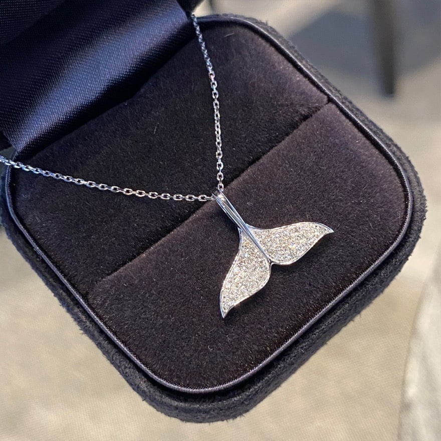 14k Gold 0.26 Ct Natural H Diamond Necklace - 4