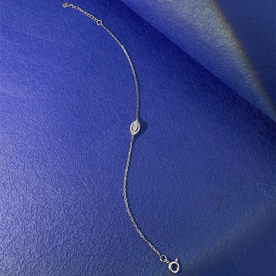 14k Gold 0.2 Ct Natural H Diamond Bracelet - 2