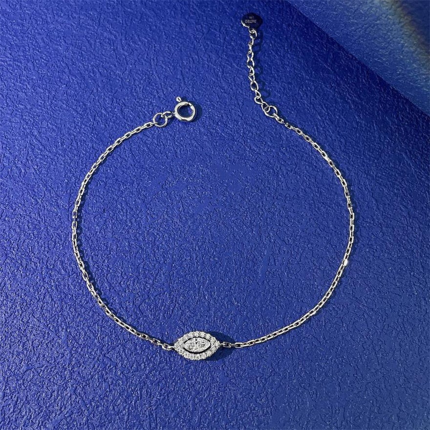 14k Gold 0.2 Ct Natural H Diamond Bracelet - 4