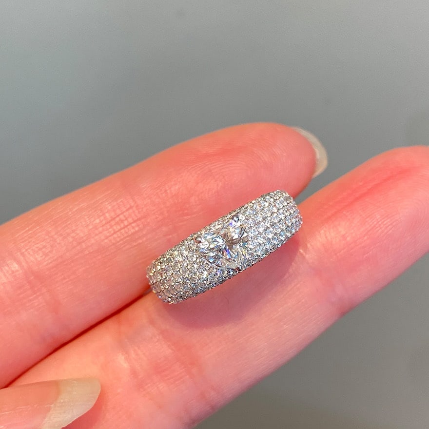 14k Gold 2.1 Ctw Natural H Diamond Ring - 3