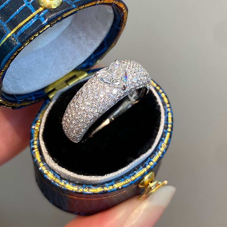 14k Gold 2.1 Ctw Natural H Diamond Ring - 5
