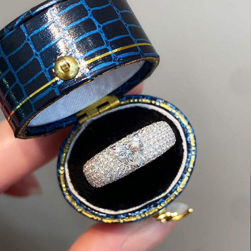 14k Gold 2.1 Ctw Natural H Diamond Ring - 7