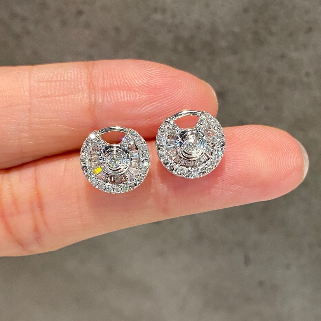 14k Gold 0.50 Ct Natural H Diamond Earrings - 2
