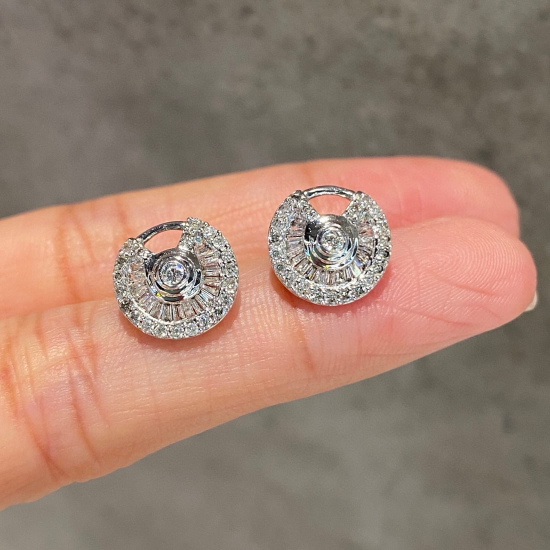 14k Gold 0.50 Ct Natural H Diamond Earrings - 3