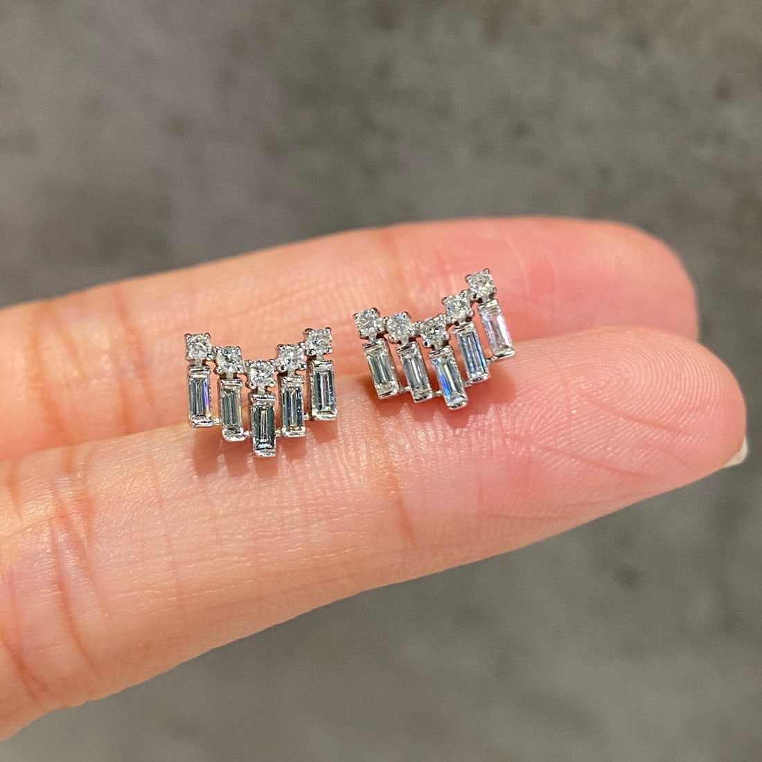 14k Gold 0.5 Ct Natural H Diamond Earrings - 3