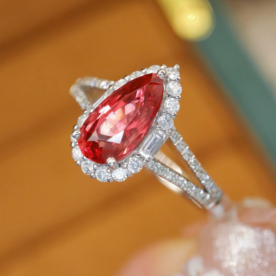 14k Gold 1.52 Ctw Natural Spinel & Diamond Ring - 3