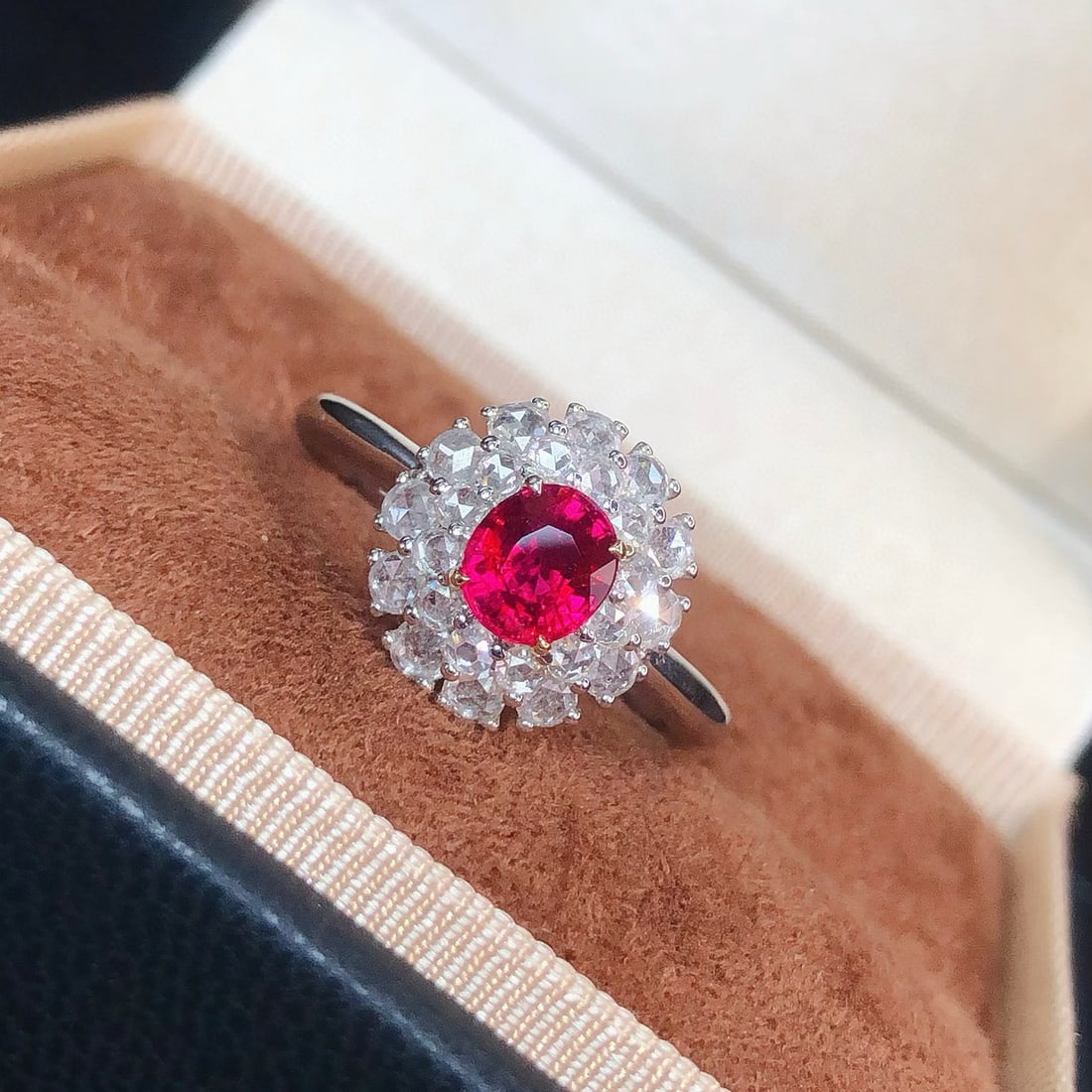 14k Gold 1.41 Ctw Natural Ruby & Diamond Ring - 2