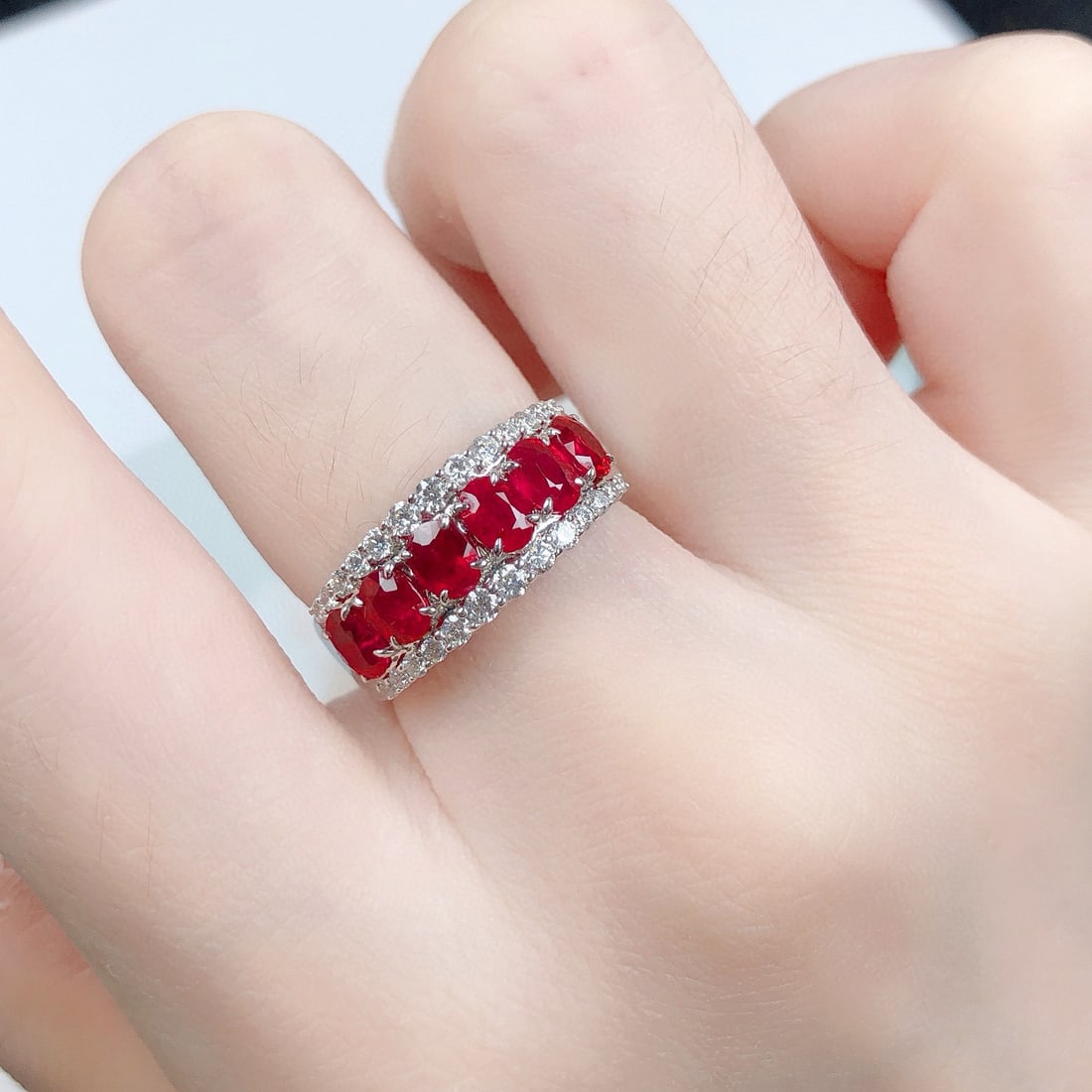 14k Gold 2.31 Ctw Natural Ruby & Diamond Ring - 5