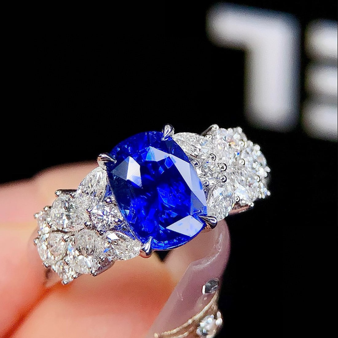 14k Gold 3.53 Ctw Natural Sapphire & Diamond Ring - 3