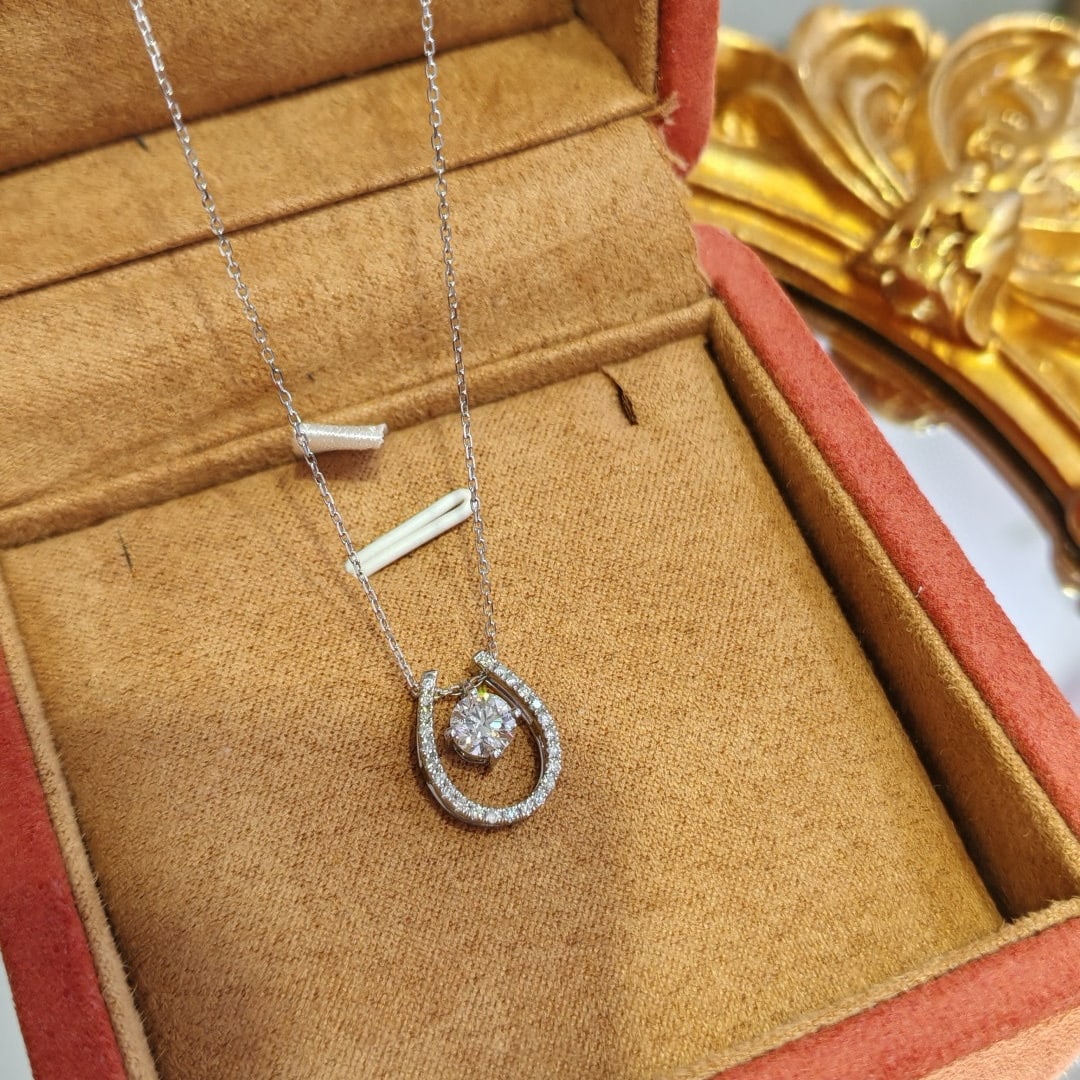 14k Gold 0.62 Ctw Natural H Diamond Necklace - 2