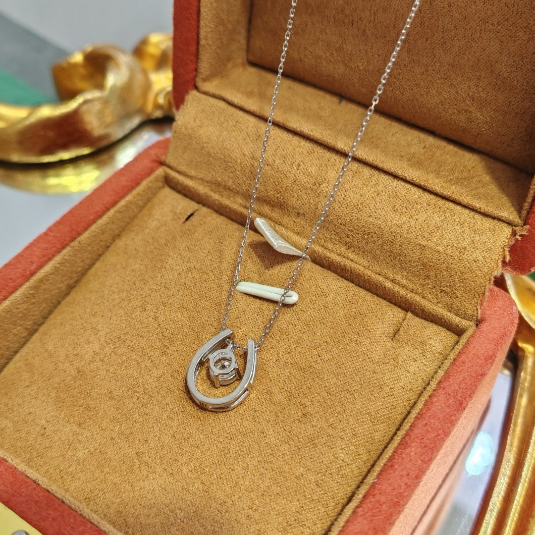 14k Gold 0.62 Ctw Natural H Diamond Necklace - 3