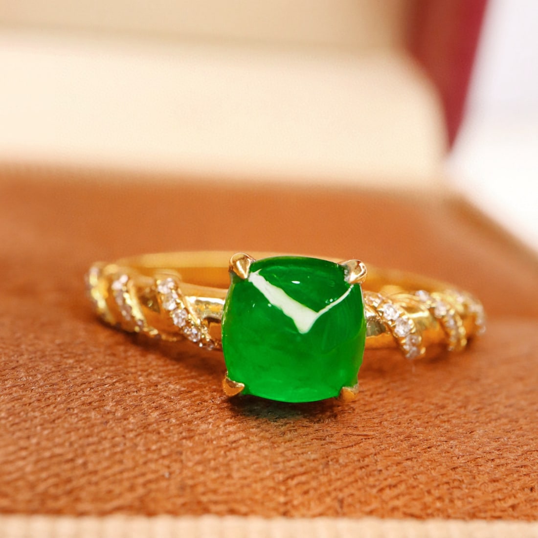 14k Gold 2.45 Ctw Natural Emerald & Diamond Ring - 2