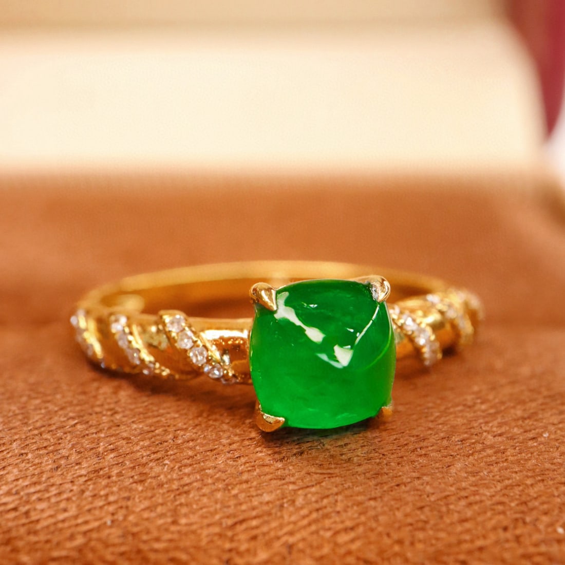 14k Gold 2.45 Ctw Natural Emerald & Diamond Ring - 3