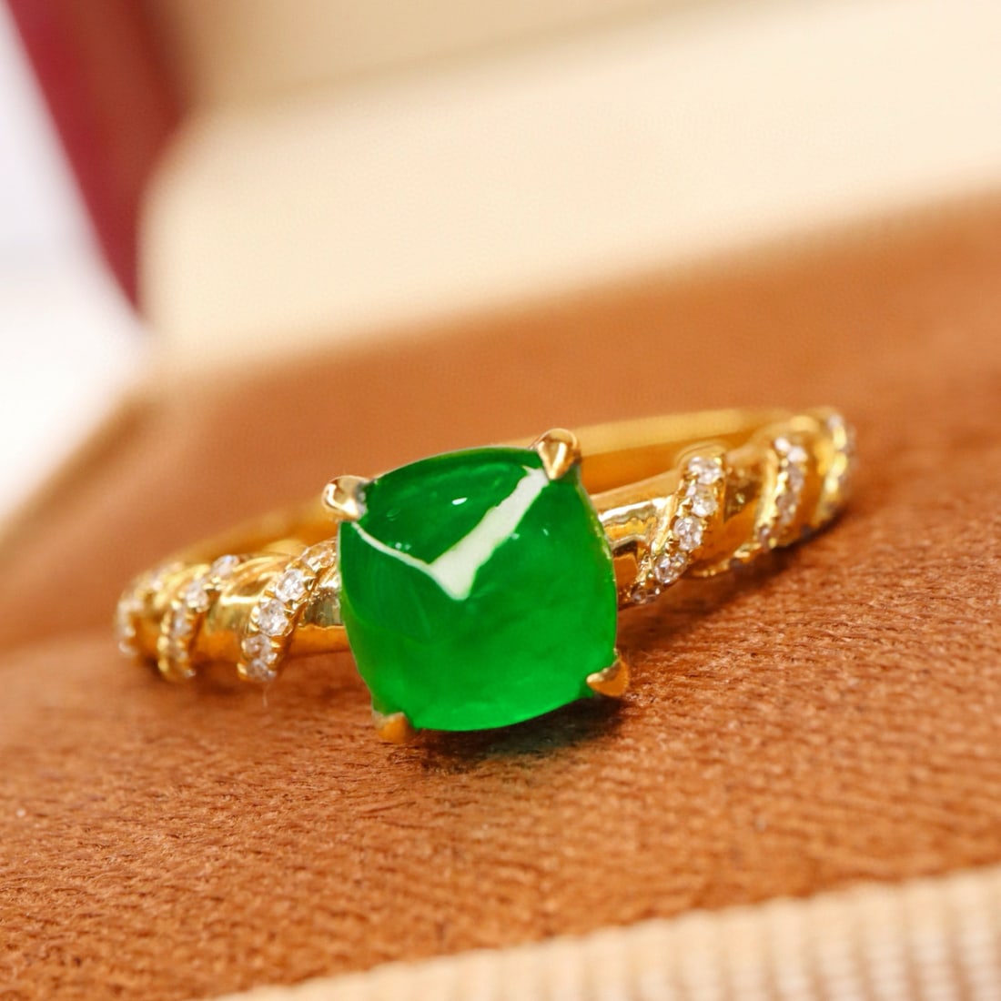 14k Gold 2.45 Ctw Natural Emerald & Diamond Ring - 4