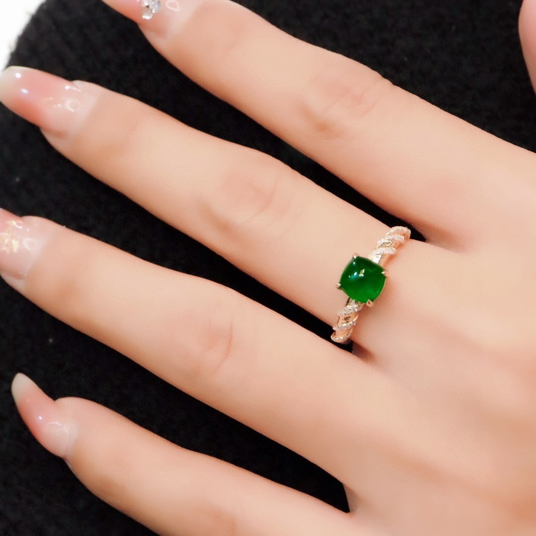 14k Gold 2.45 Ctw Natural Emerald & Diamond Ring - 5