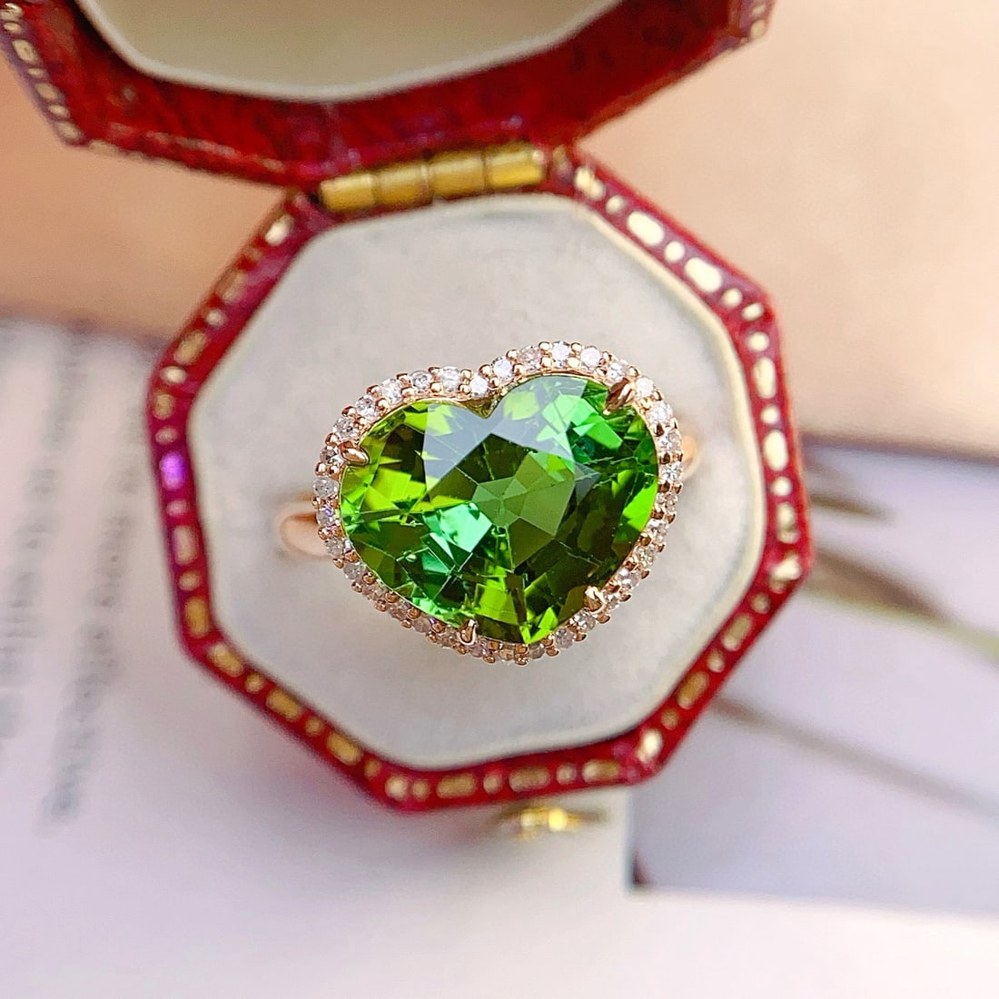 14k Gold 5.20 Ct Natural Tourmaline & Diamond Ring - 5
