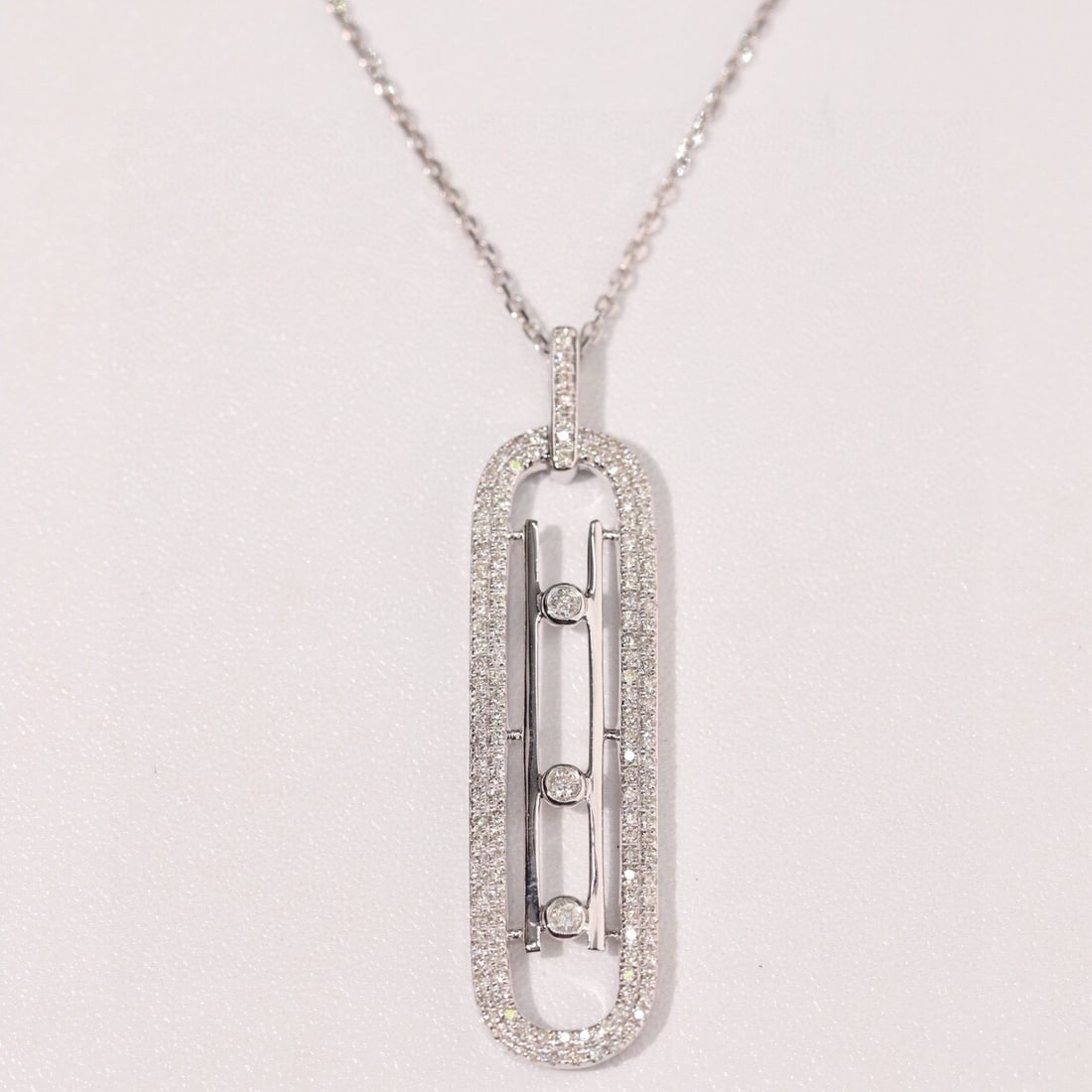 14k Gold 0.5 Ct Natural H Diamond Necklace - 7