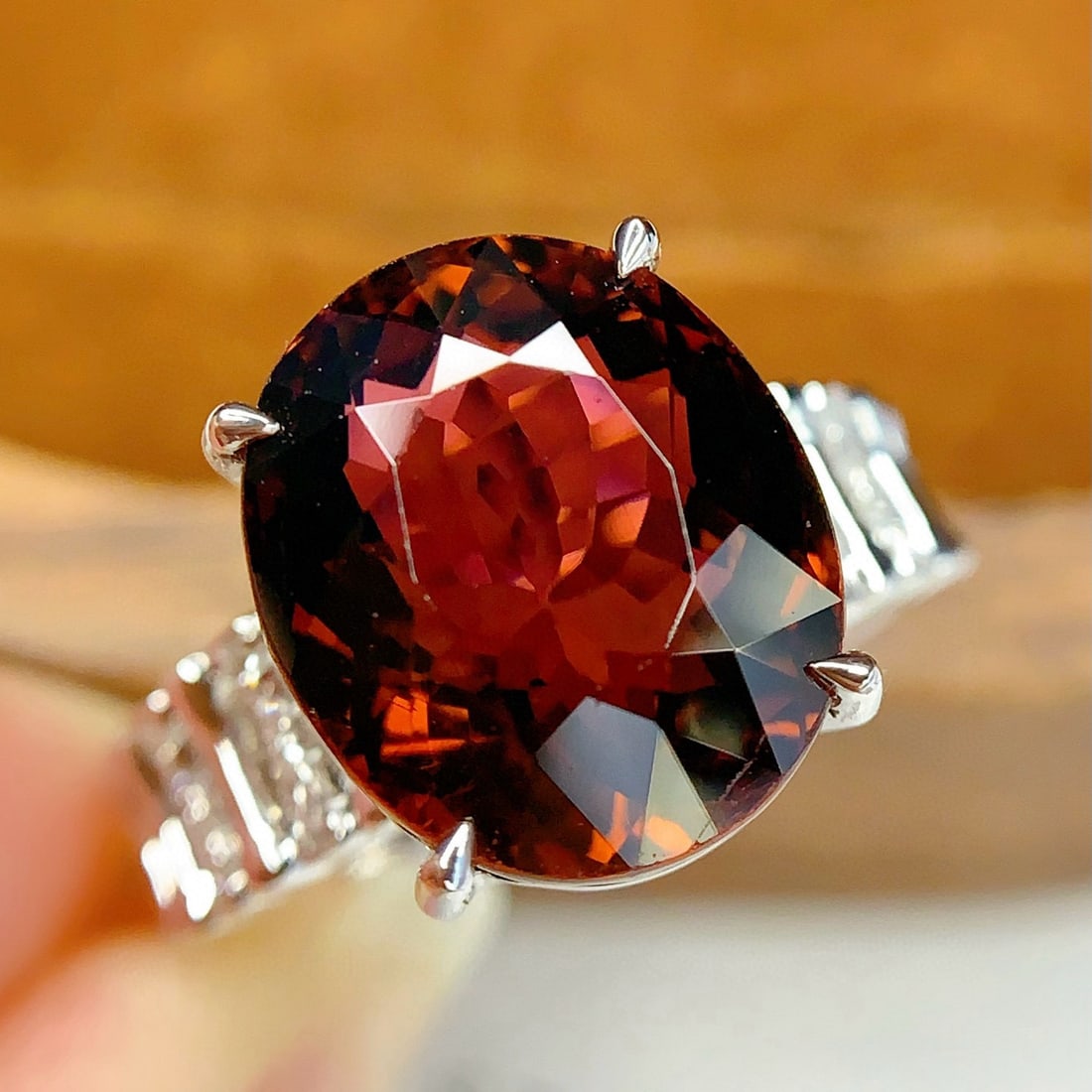 14k Gold 6.86 Ct Natural Tourmaline & Diamond Ring - 2