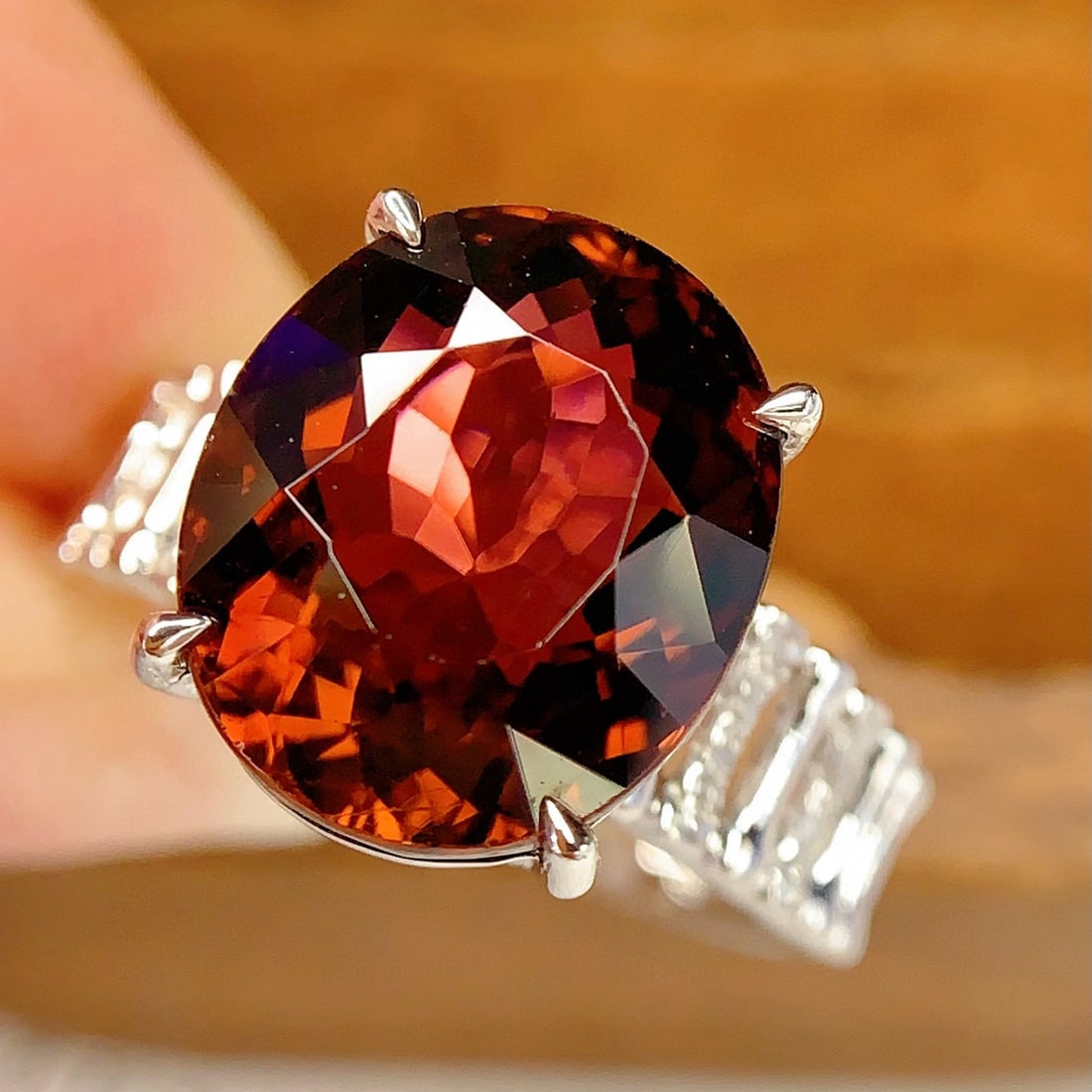 14k Gold 6.86 Ct Natural Tourmaline & Diamond Ring - 4