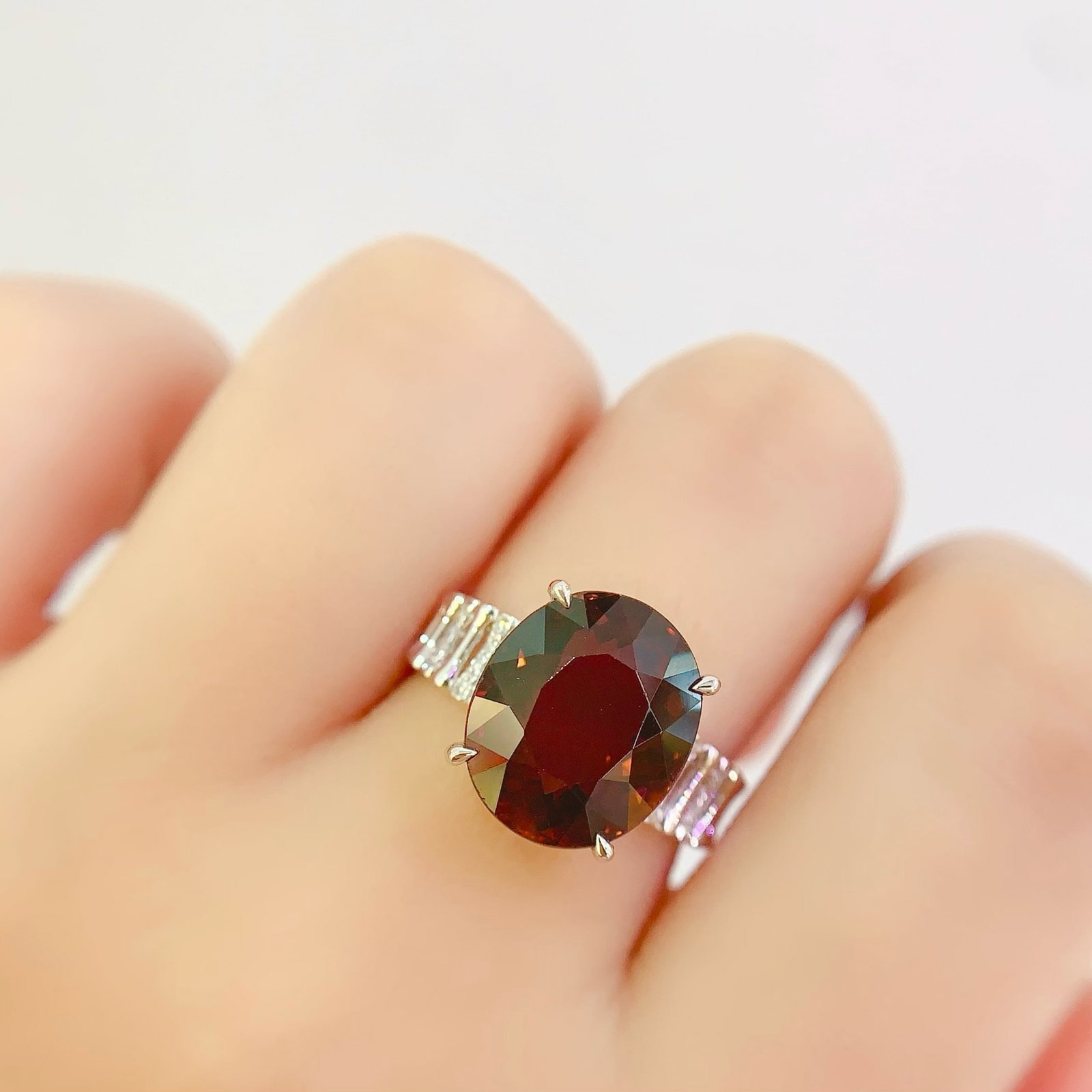 14k Gold 6.86 Ct Natural Tourmaline & Diamond Ring - 5
