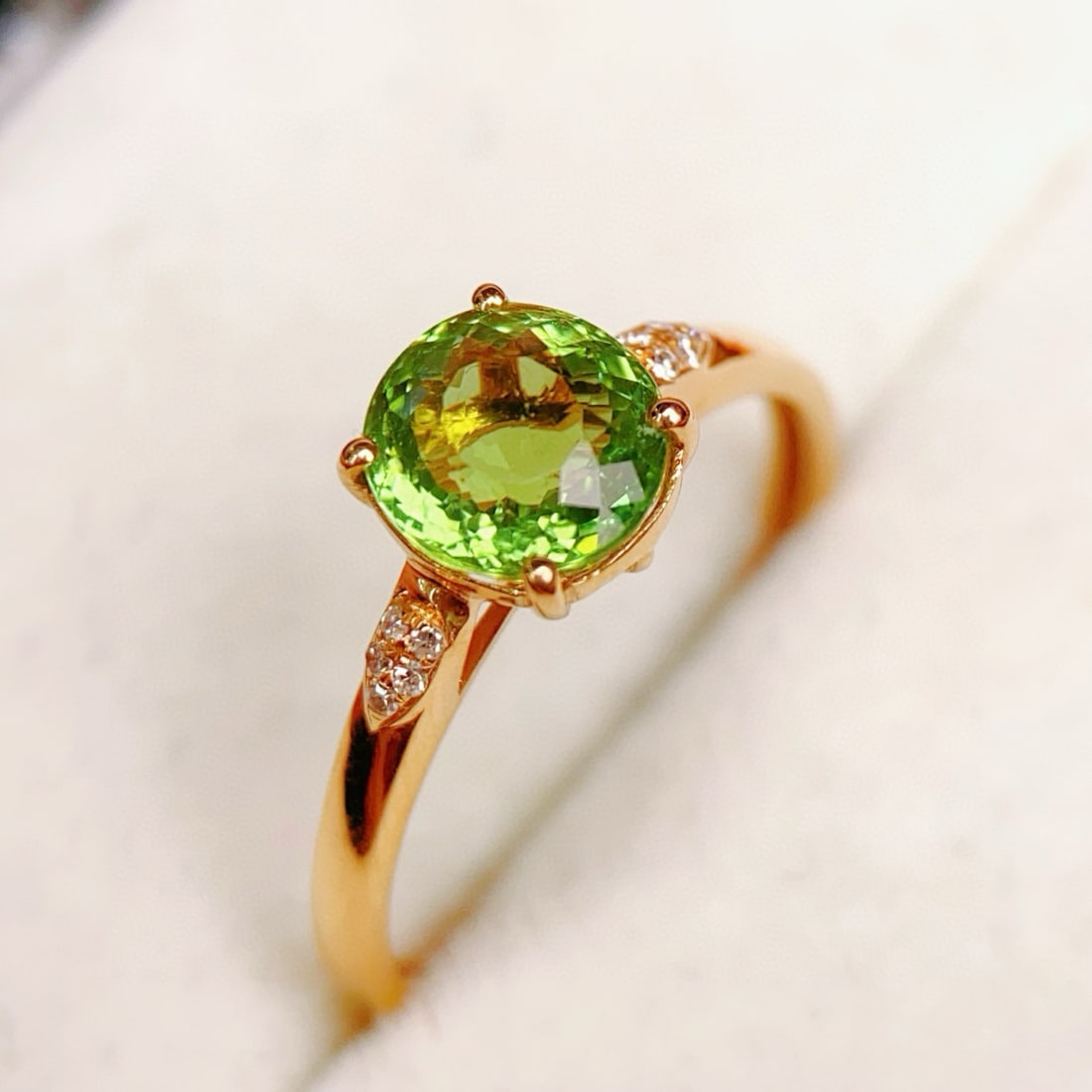 14k Gold 1.53 Ctw Natural Tourmaline & Diamond Ring - 3