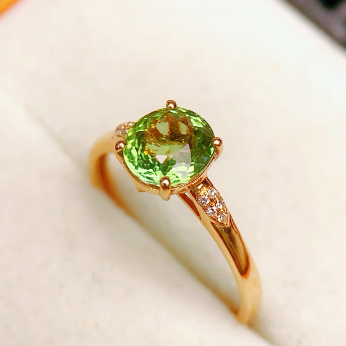 14k Gold 1.53 Ctw Natural Tourmaline & Diamond Ring - 5