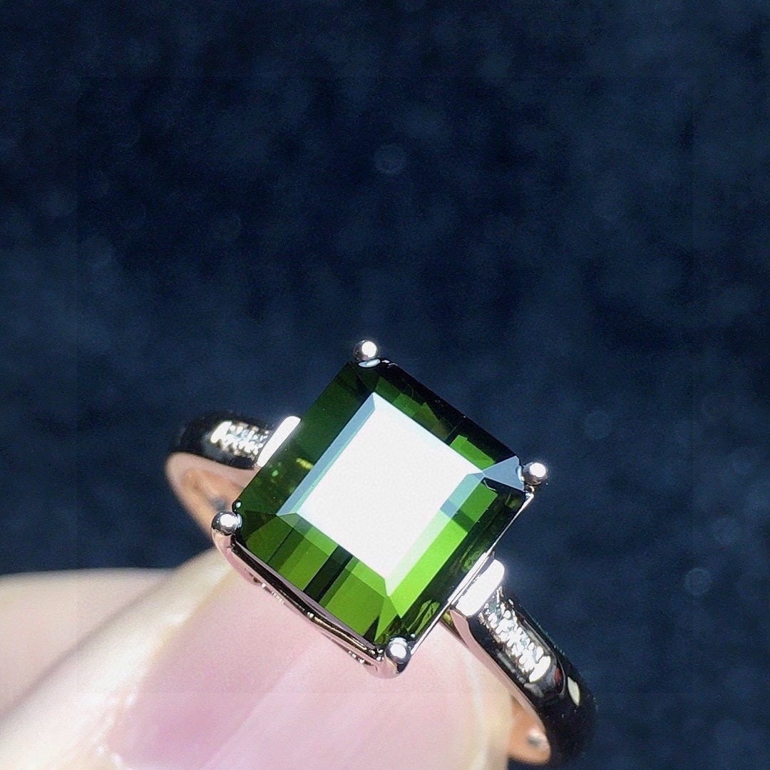 14k Gold 2.88 Ct Natural Tourmaline & Diamond Ring - 3