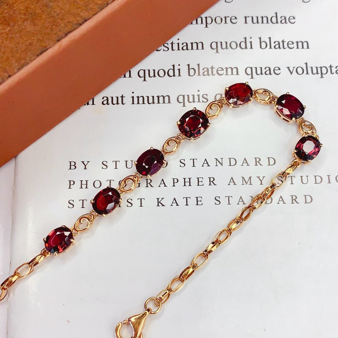 14k Gold 5.5 Ct Natural Tourmaline Bracelet - 3