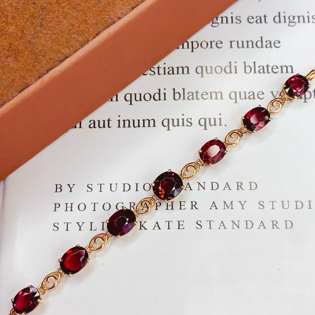 14k Gold 5.5 Ct Natural Tourmaline Bracelet - 4
