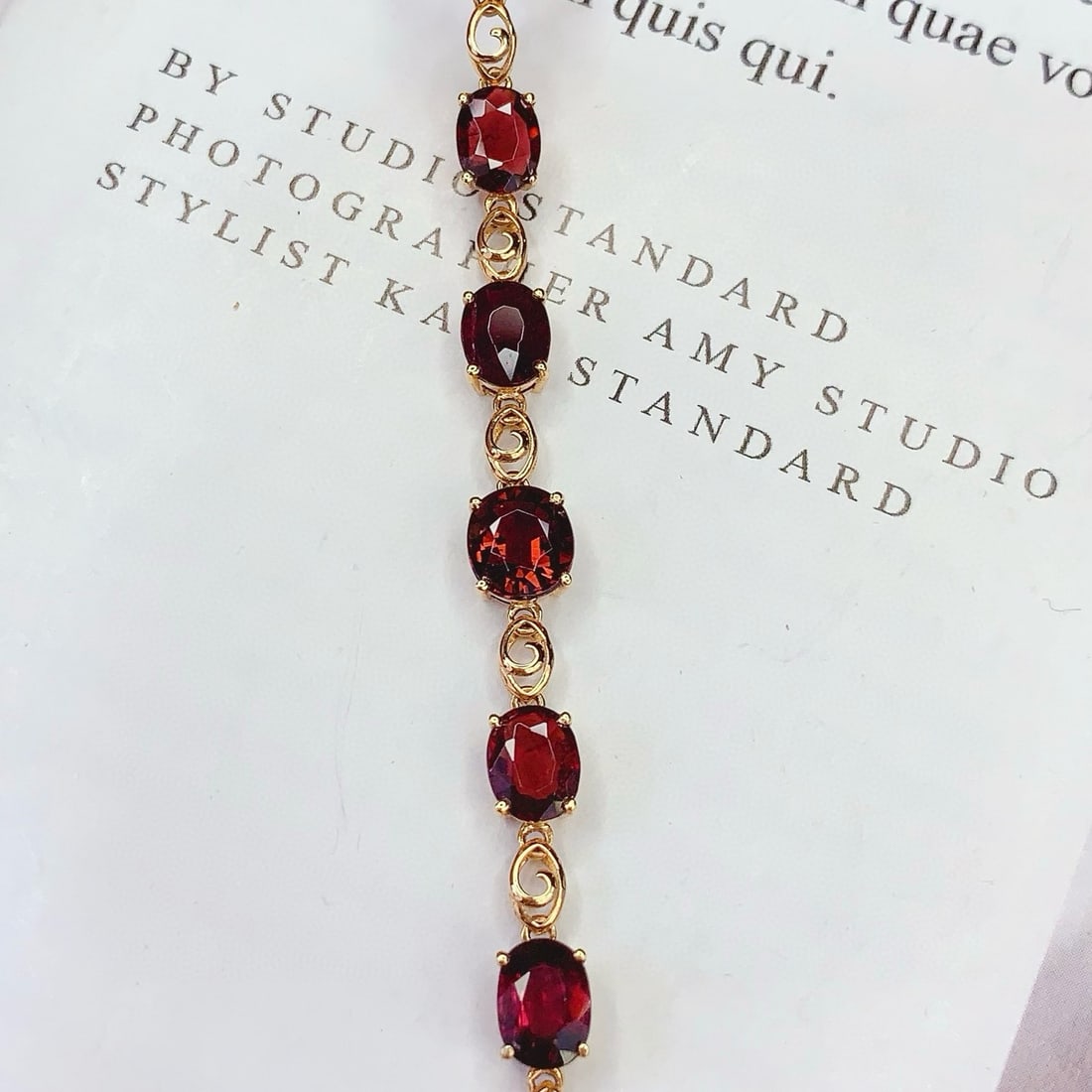 14k Gold 5.5 Ct Natural Tourmaline Bracelet - 5