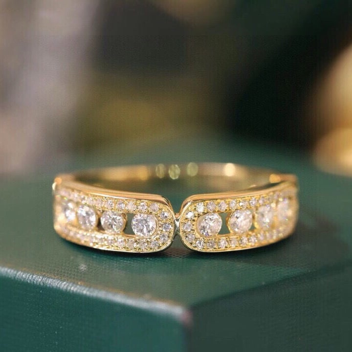 14k Gold 0.60 Ct Natural H Diamond Ring: Ref:231063157 // gold content:14k gold // ring size:7. 25us // // main gemstone:diamond // shape:round // carat weight:0. 60ct // clarity grade:vs-si // color:h // treatment:natural // cut grade:g //