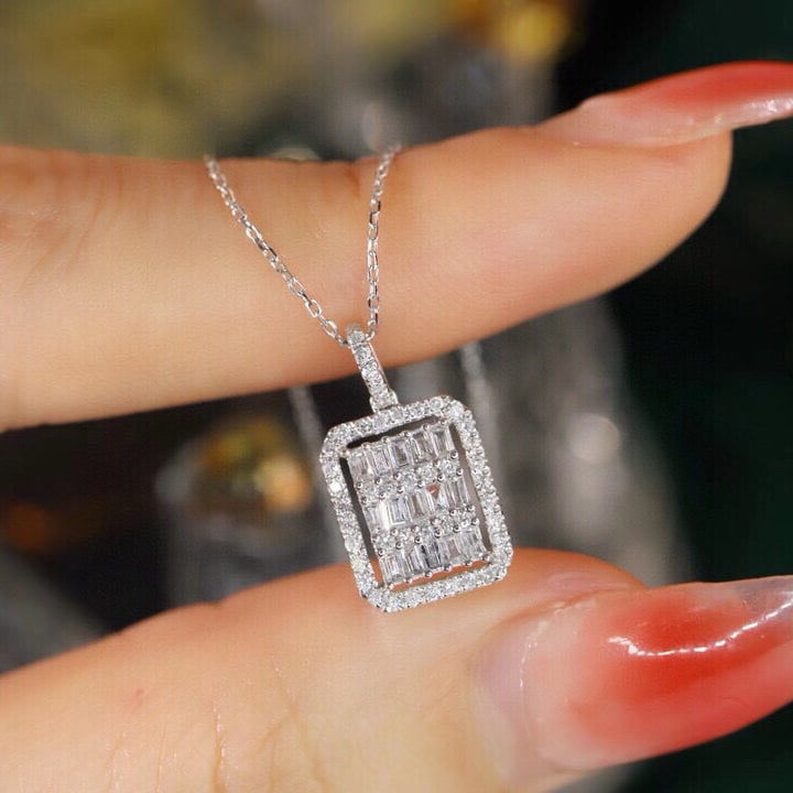 14k Gold 0.4 Ct Natural H Diamond Necklace - 4