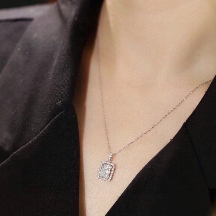 14k Gold 0.4 Ct Natural H Diamond Necklace - 5