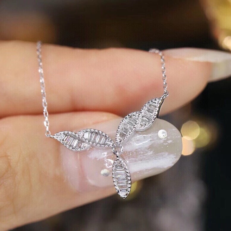 14k Gold 0.3 Ct Natural H Diamond Necklace - 4