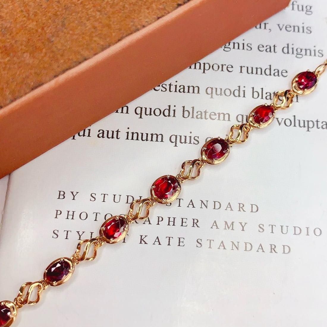 14k Gold 3.5 Ct Natural Tourmaline Bracelet: Ref:231063246 // gold content:14k gold // main gemstone:tourmaline // shape:oval // carat weight:3. 5ct // color:red // treatment:natural // Condition: New Low Estimate: 6200 High Estimate: 9200