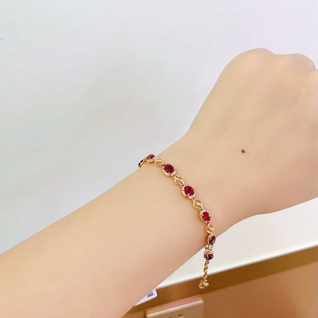 14k Gold 3.5 Ct Natural Tourmaline Bracelet - 2