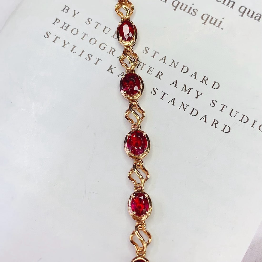 14k Gold 3.5 Ct Natural Tourmaline Bracelet - 6