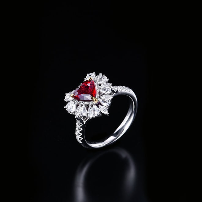 14k Gold 2.56 Ctw Natural Ruby & Diamond Ring/pendant( Without Chain ) - 3