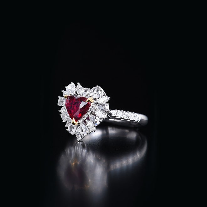 14k Gold 2.56 Ctw Natural Ruby & Diamond Ring/pendant( Without Chain ) - 4