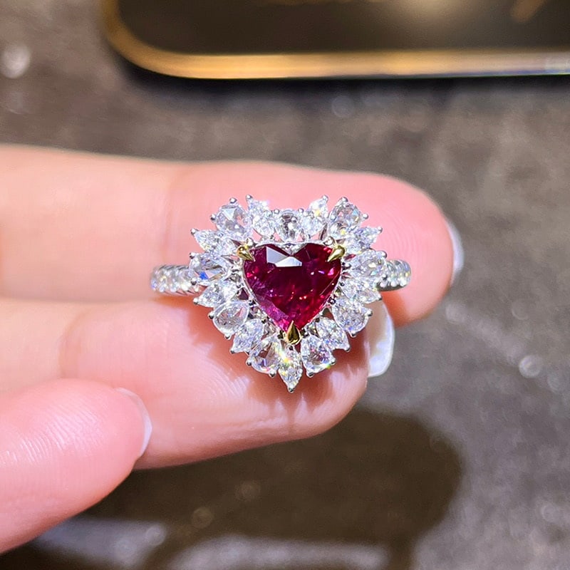 14k Gold 2.56 Ctw Natural Ruby & Diamond Ring/pendant( Without Chain ) - 8
