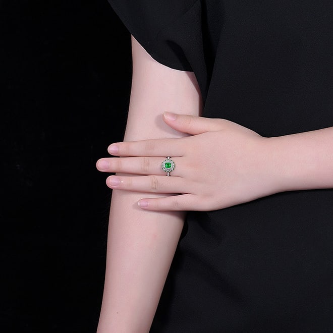 14k Gold 1.42 Ctw Vivid Green Natural Emerald & Diamond Ring/pendant( Without Chain ) - 6