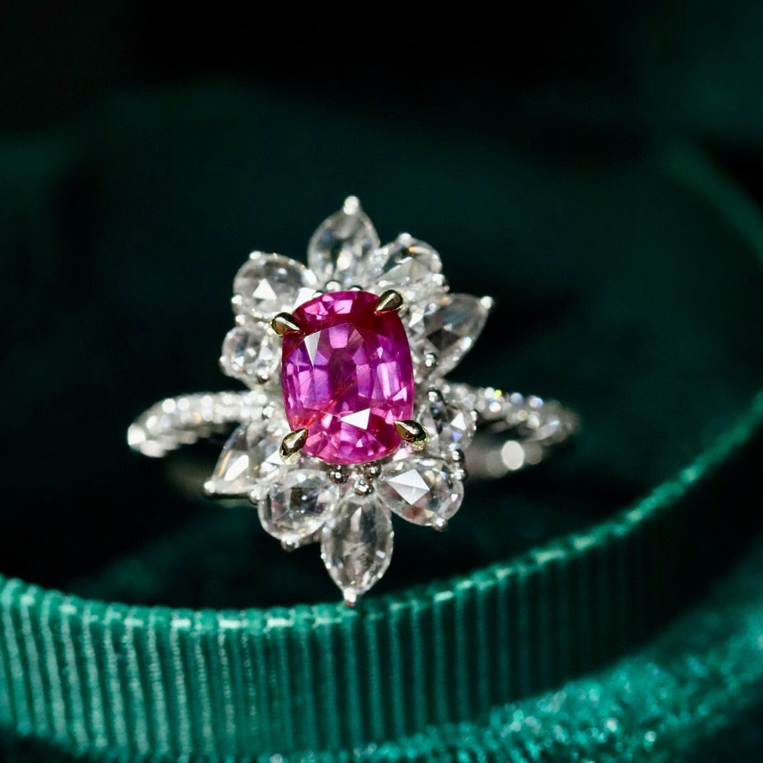 14k Gold 1.80 Ctw Natural Ruby & Diamond Ring: Ref:231064024 // gold content:14k gold // ring size:7. 25us // // main gemstone:ruby // shape:oval // carat weight:1. 12ct // color:red // treatment:natural // // adjacent gemstone 2 : diamond //